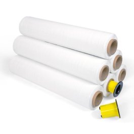 Handstretchfolie weiß mit Zubehör 6 Handstretchfolien mit optionalem Zubehör Gleithülse STF141