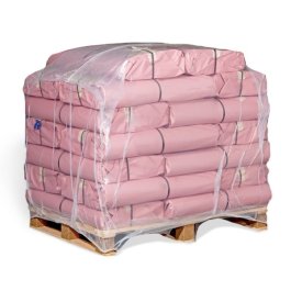 Schrumpfschlauchfolie mit Seitenfalte Schrumpfschlauchfolie mit Seitenfalte