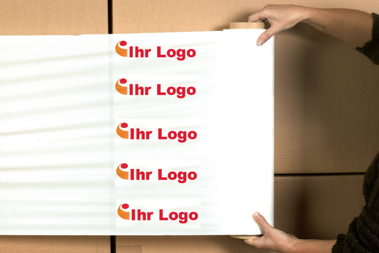 Bedruckte Stretchfolie mit Logo