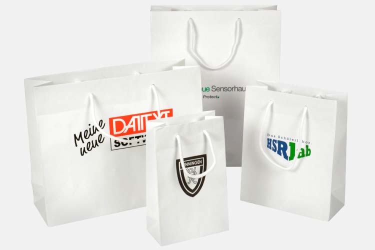Bedruckte Tragetaschen mit Kordel